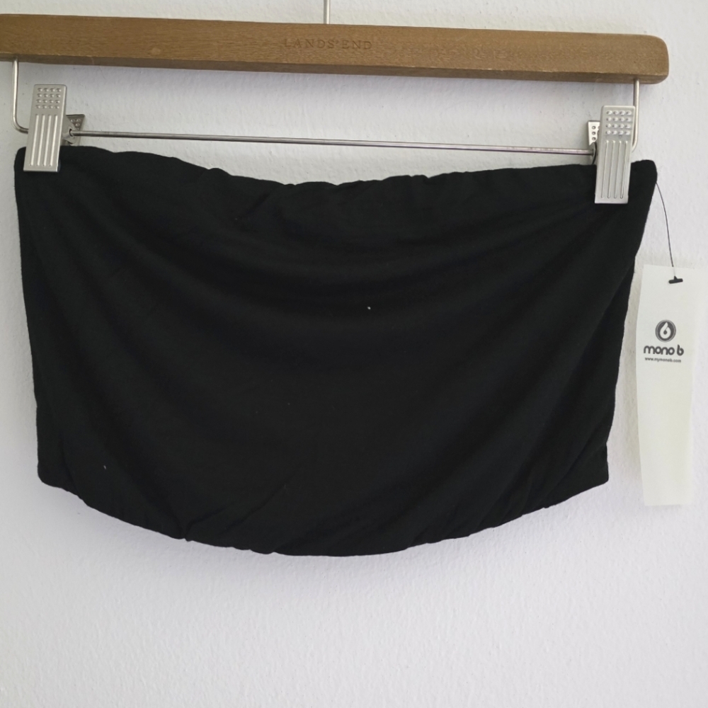 Mono B Classic Black Tube Bandeau Sz Medium